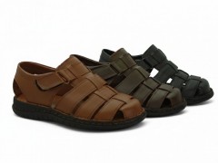 EDU MERDANE DERİ SANDALET